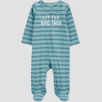 Carter's Just One You®️ Baby Boys' Striped Little Brother Sleep N' Play - Blue Newborn