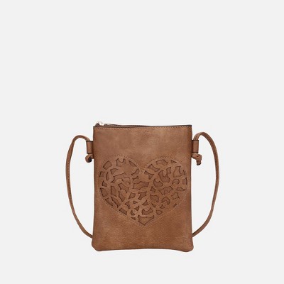 Crossbody Bag Textured Woven Zip Closure, Heartly | MKF Collection