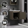KTMBDW Floating Bathroom Vanity with Sink, Single Sink Wall Mounted Bathroom Vanity, White Ceramic Basin Top for Small Space - 4 of 4