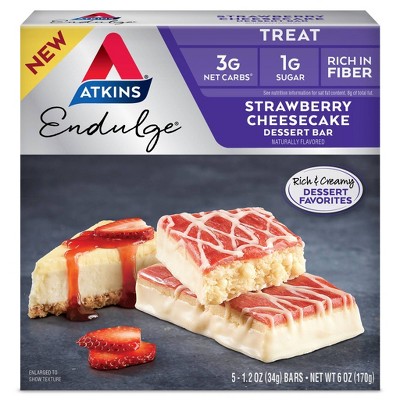 Atkins Endulge Desert Bars - Strawberry Cheesecake - 5ct