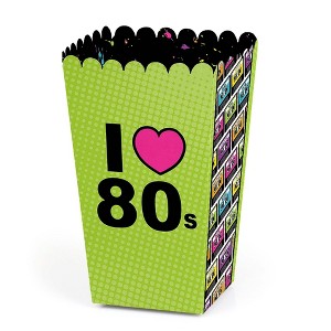 Big Dot of Happiness 80's Retro - Totally 1980s Party Favor Popcorn Treat Boxes - Set of 12 - 1 of 4