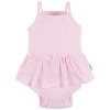 Gerber Baby Girls' 3-Pack Sleeveless Skirted Onesies Bodysuits - 4 of 4