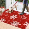 Fulvari Christmas Snowflake Area Rug,Rug Washable Non Slip for Entryway,Mats for Front Door,Bedroom Living Room Laundry Room Indoor - 2 of 4