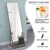 ALEXOUN Solid Wood Frame Floor Mounted Full-length Mirror,Wall Mounted，for Dressing Mirror, Bedroom Home Porch,Clothing Store. - 2 of 4