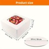 Racxily 80sets Cake Boxes + Cake Boards - Disposable Cake Containers with Clear Window, Food-Grade Sturdy Material, Perfect for Birthday/Wedding - 2 of 4
