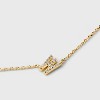 14K Gold Dipped Cubic Zirconia Initial Necklace - A New Day™ - 4 of 4