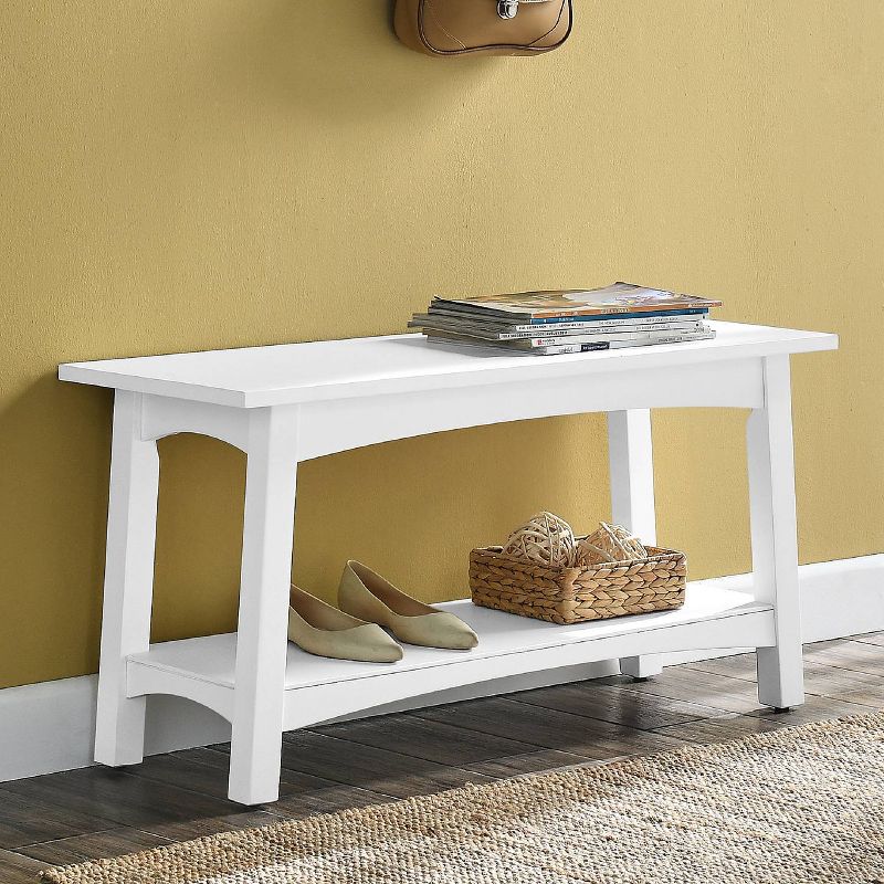 36&#34; Middlebury Wood Entryway Bench White - Alaterre Furniture, 4 of 8