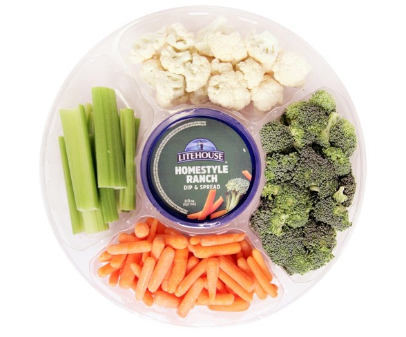 Large Veggie Tray with Dip - 46oz
