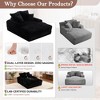 Upholstered Chaise Lounge Ultra-Soft Sleeper Sofa Bed Lazy Single Sofa Leisure Reading Couch with 4 Pillows, No Assembly Required - ModernLuxe - 4 of 4