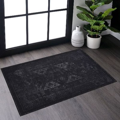 Kumasinova Area Rug, Non-Slip Low-Pile Living Room Rug, Boho Washable Rugs, Stain-Resistant Door Mat, Kids & Pets Friendly