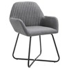 vidaXL Dining Chairs 2 pcs Dark Gray Fabric - 2 of 4