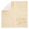 Blue Panda 50 Pack Pink Baby Shower Napkins – “Welcome Little One” Baby Shower Decorations (5x5 In) - 3 of 4