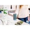 Elanze Designs 20 oz Stainless Steel On the Go Insulated Travel Tumbler With Push Top Lid, Black Cheetah Leopard Print Sky Blue - 4 of 4