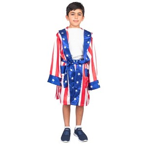 Boxing Movie Hero Halloween Costume Cosplay Robe/Shorts Set Flag One ...