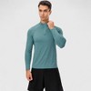 Anna-Kaci Active Men's Long Sleeve Quarter Zip Top with Athletic Fit and Raglan Sleeves for Training or Casual Wear - 3 of 4