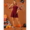 INSPIRE CHIC Women's Keyhole Mesh Sheer Half Sleeve Retro Gothic Cocktail Party Vintage Dress - 2 of 4