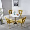 LOVMOR Modern chair with iron tube legs, soft cushions and comfortable backrest, suitable for dining room, living room, cafe,hairball back - 2 of 4