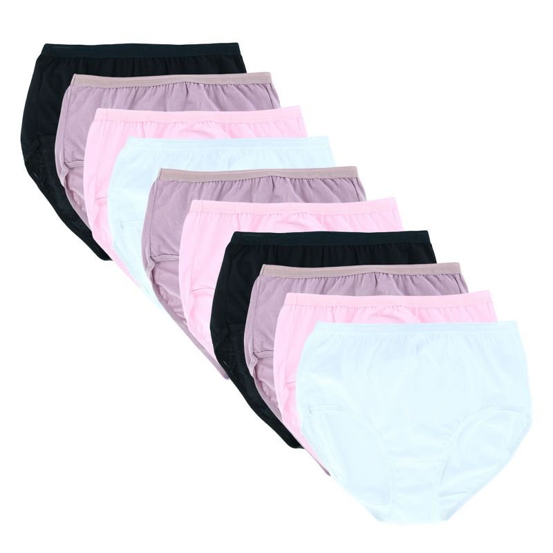 Fruit of the Loom Women's Body Tone Cotton Brief Panty (10 Pack), 1 of 5