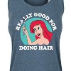 Women's - Disney Princess - Ariel Good For Doing Hair Graphic Racerback Tank - 2 of 4