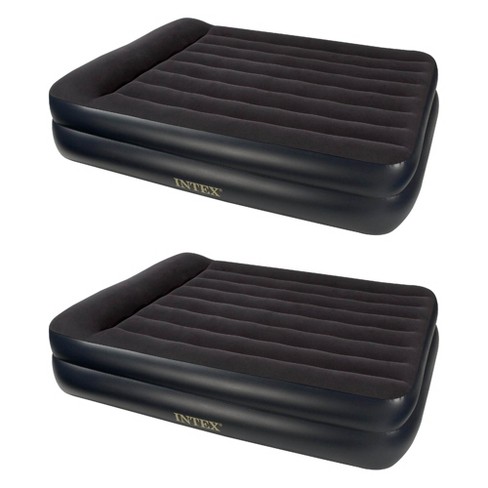 Intex Pillow Rest Queen Size Air Bed Mattress With Built In Air