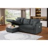 TIRAMISUBEST 82" Sectional Sleeper Sofa with Pull-Out Bed, Chaise Storage, and Reversible L-Shape Design, Comfortable 3-Seat Couch for Apartment - 2 of 4