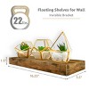 5 Pack 16 Inch Sorbus Long Floating Wall Shelves for Bedroom, Decor, Kitchen, Living Room - for Trophies, Frames, Bookshelf - 3 of 4