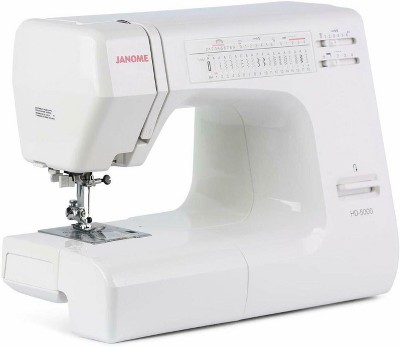Janome HD5000 Heavy Duty White Aluminum Sewing Machine