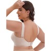 INSPIRE CHIC Women's Mesh Plunge Wirefree Full Coverage Wide Straps Seamless Lightweight Soft Breathable Bras - 2 of 4
