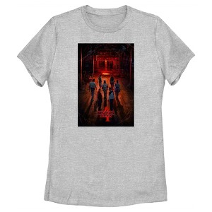 Women's Stranger Things Four Friends Rift Apocalypse Poster T-Shirt - 1 of 4