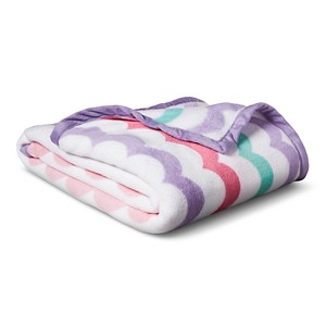 Twin Waves Plush Blanket - Pillowfort , Blue Purple Pink