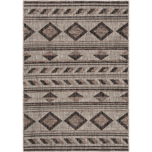 Courtyard Cy8529 Power Loomed Indoor/outdoor Area Rug - Grey/black - 4 ...