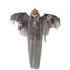 Jack-O'-Lantern Skeleton Scarecrow with Wings Halloween Costume Scarecrow - Gray One Size - 2 of 2
