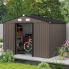 Outsunny Metal Storage Shed Organizer, Garden Tool House with Vents and Sliding Doors for Backyard, Patio, Garage, Lawn - 2 of 4