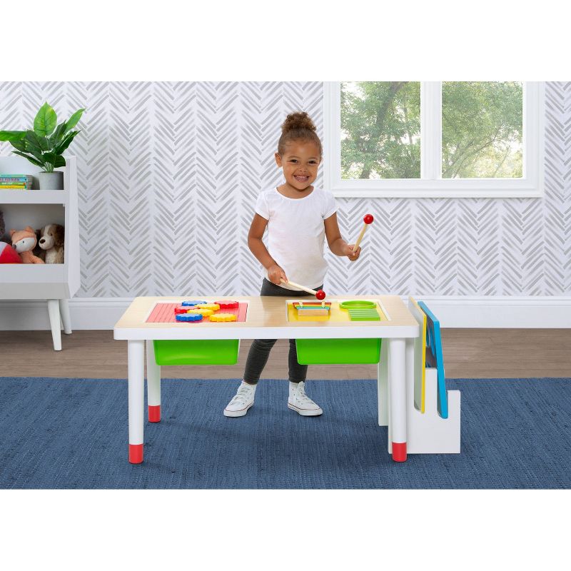 Delta Children Kids&#39; Play and Learn Sensory Table - Use as Sand Table/Sensory Table/Activity Table - White/Primary, 3 of 19