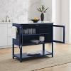 Katrina Kitchen Island Navy/White Marble - Crosley: Faux Marble Top, Glass Doors, Towel Bars - 4 of 4