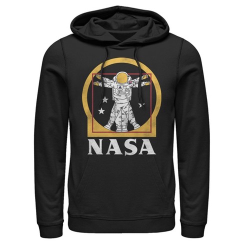 Men s Nasa Da Vinci Astronaut Logo Pull Over Hoodie Target