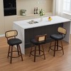 NicBex Set of 2 Bar Stools for Kitchen Island,Swivel Counter Bar Stools with Walnut Bentwood Frame,Bar Chairs for Dining Rooms,Kitchens - 2 of 4