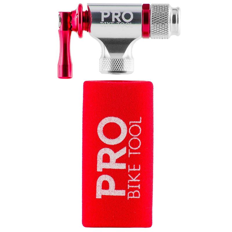 PRO BIKE TOOL CO2 Inflator for Bike Tires, Red, 1 of 7