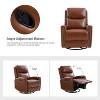 Set of 2 Hilario 30.31''Wide Genuine Leather Swivel Rocker Recliner | ARTFUL LIVING DESIGN - 3 of 4