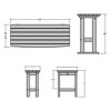 Lehigh 3pc Outdoor Counter Height Set - Federal Blue - highwood - 4 of 4