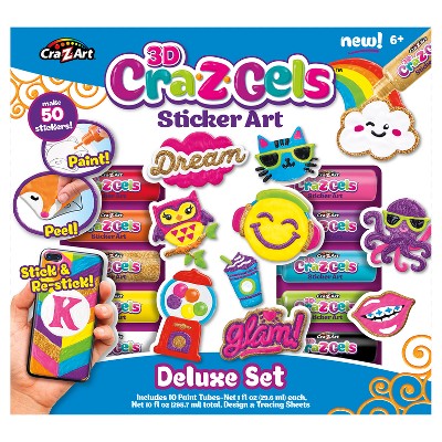 CraZArt 3D CraZGels Sticker Art Set
