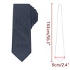 INSPIRE CHIC Men's Solid Denim Self-tied Skinny Narrow Slim Necktie 1 Pc - 2 of 4