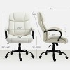 Executive Office Chair with Adjustable Height, Big and Tall Swivel Desk Chair with Wheels for Home Office-3irtyhousy - 4 of 4
