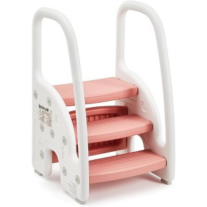 Safe 3-Step Toddler Stool for Kids ¨C Sturdy Plastic Standing Tower with Handrails and Non-Slip Pads ¨C Perfect for Bathroom, Kitchen Counter - 1 of 4