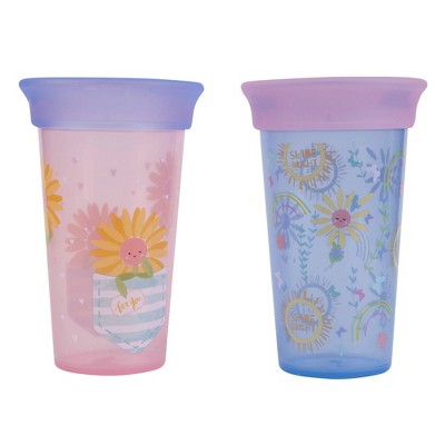 Image of The First Years 2pk Sip Around Spoutless Cup - Flower - 9oz