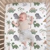 The Peanutshell Baby Crib Bedding Set for Boys, Dinosaur Nursery Decor, Sage Green, Crib Comforter Set - 3 of 4