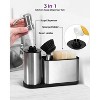 Kitchen Soap Dispenser Set 3 in 1, Stainless Steel Dish Soap Dispenser with Sponge Holder and Brush Holder - 3 of 4