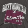 Rocky Mountain National Park State Line Adult T-Shirt Charcoal - 2 of 4