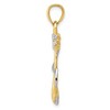 Black Bow Jewelry 14k Two Tone Gold Anchor with Rope Pendant - 2 of 4