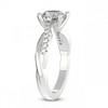 Pompeii3 VS 1 1/4Ct Moissanite & Lab Created Diamond Engagement Twist Ring in 10k Gold - 2 of 4
